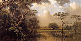 Martin Johnson Heade Famous Paintings - The Great Florida Marsh
